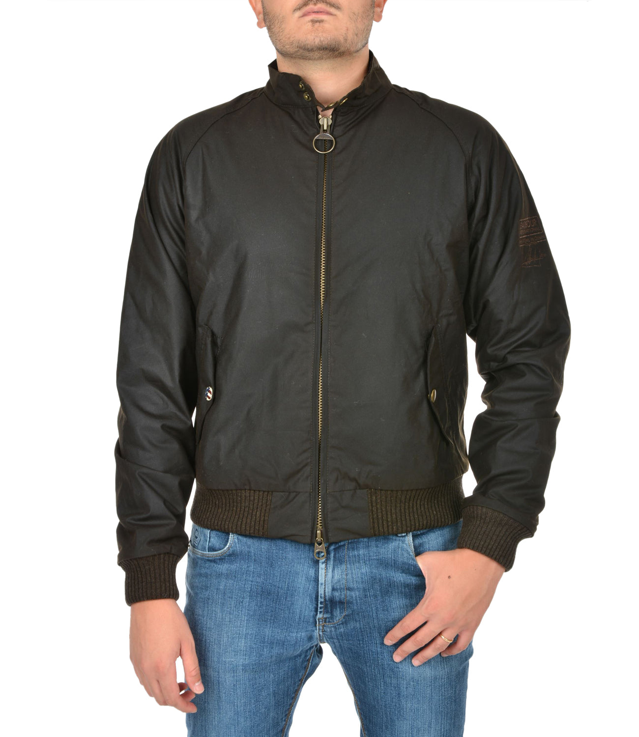 Barbour Bomber Merchant wax Verde