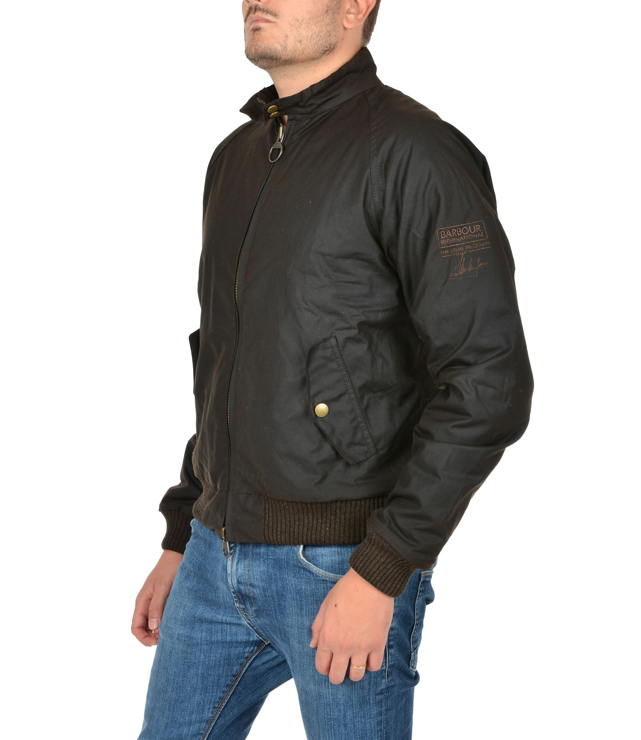 Barbour Bomber Merchant wax Verde