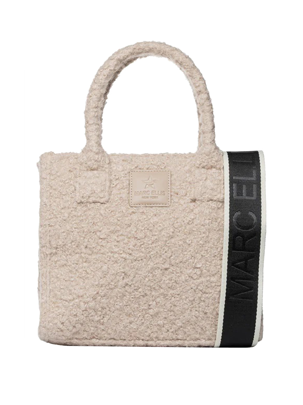 Marc Ellis Borsa baby curls bouclè small Grigio