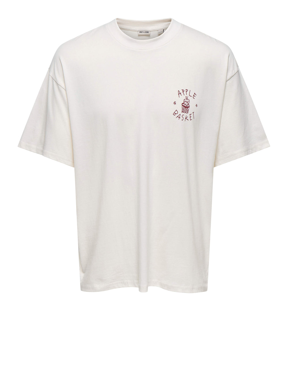 Only e Sons T-shirt loose fit onskyrie Bianco