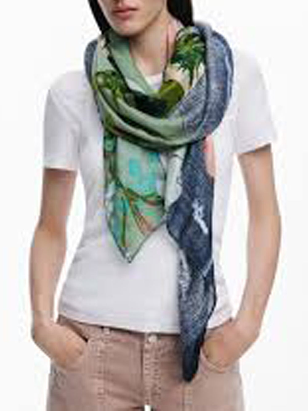 Desigual Foulard stampato rettangolare Multicolore
