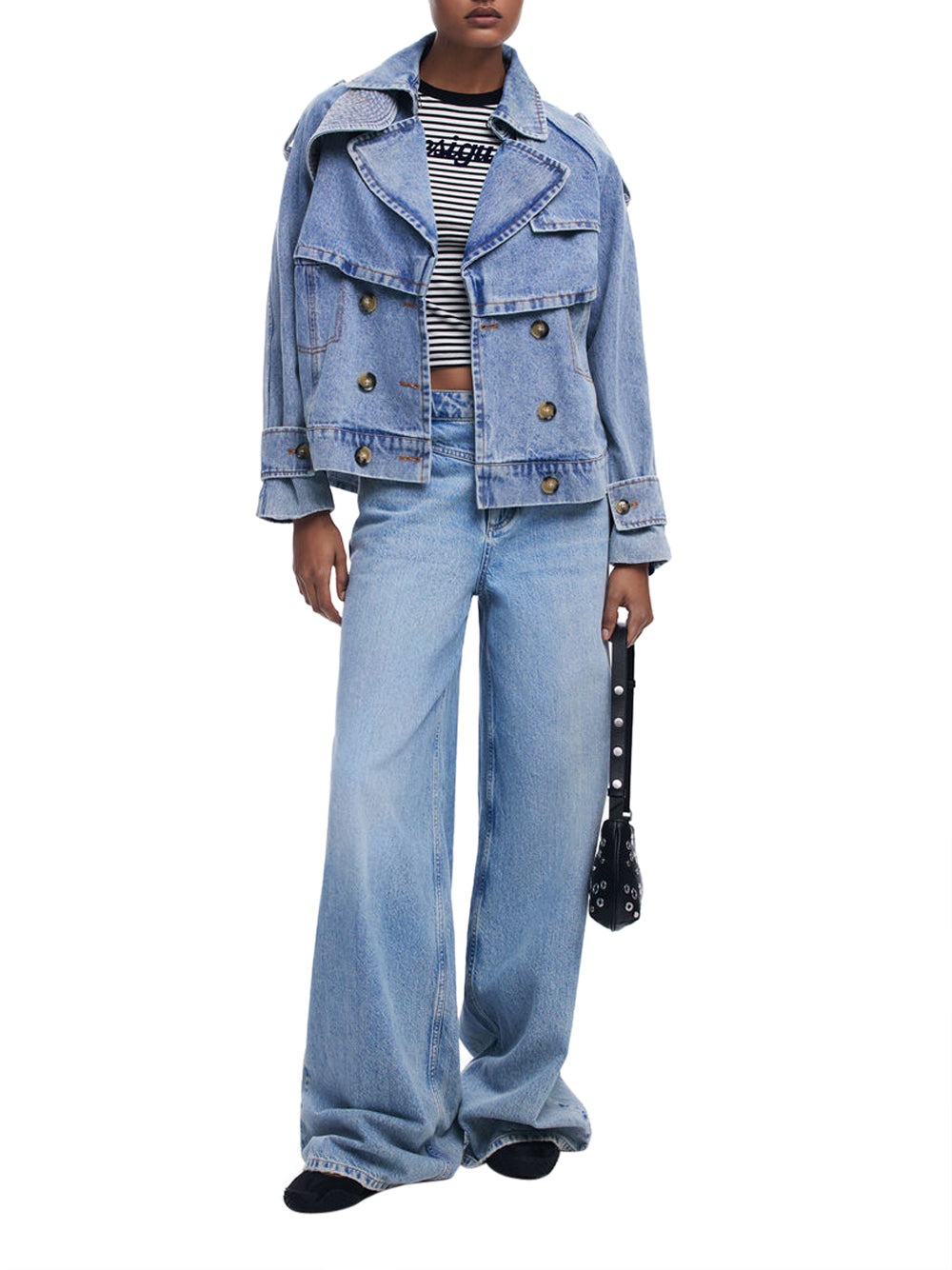 Desigual Borsa rebel Alsacia con borchie Multicolore