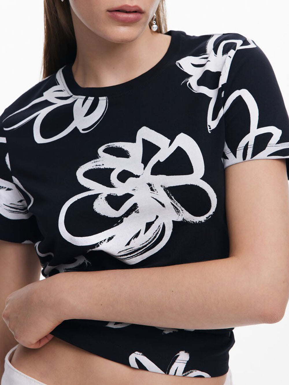 Desigual T-shirt colorado aderente Multicolore