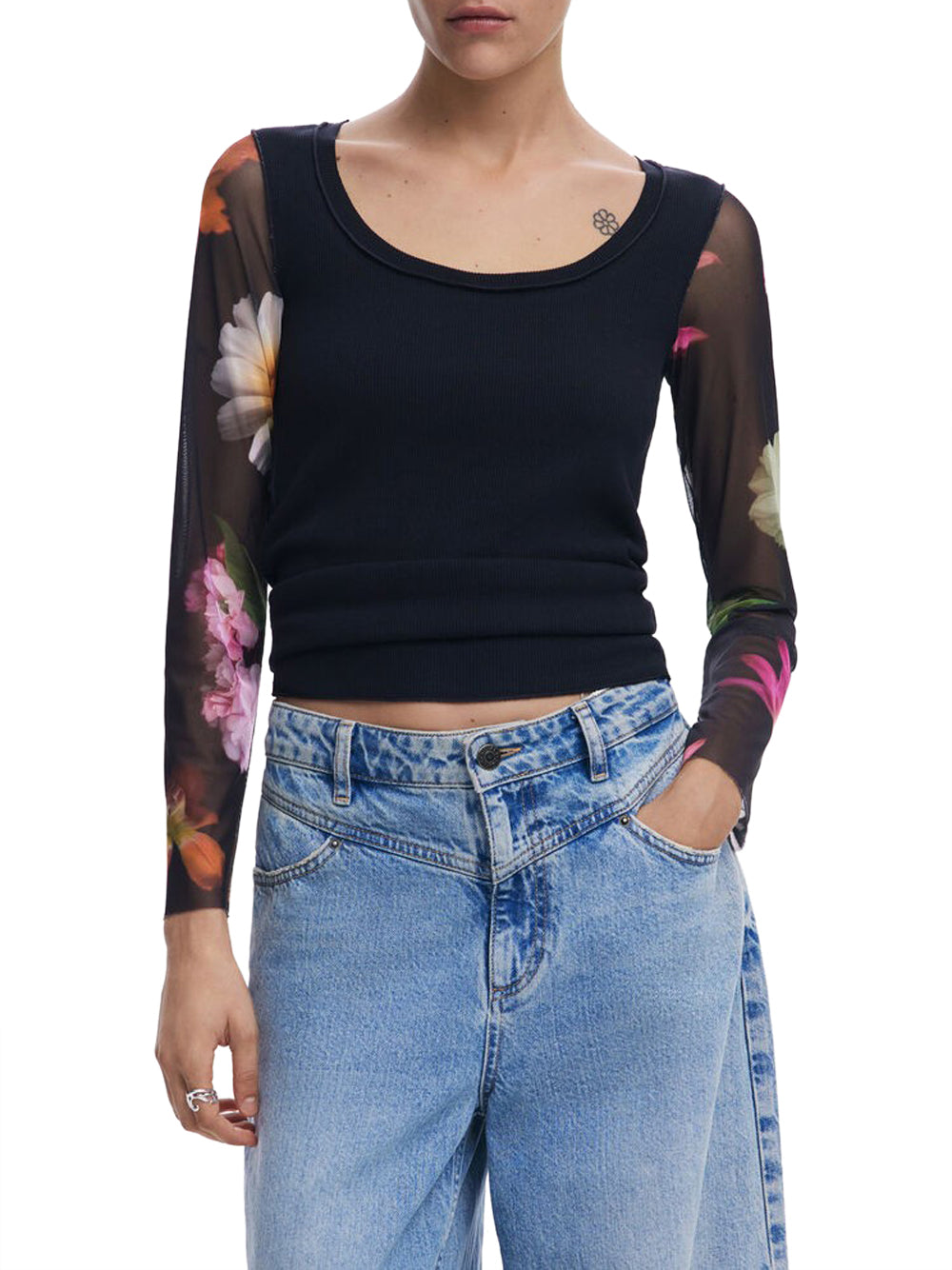 Desigual T-shirt Flint slim fit Multicolore