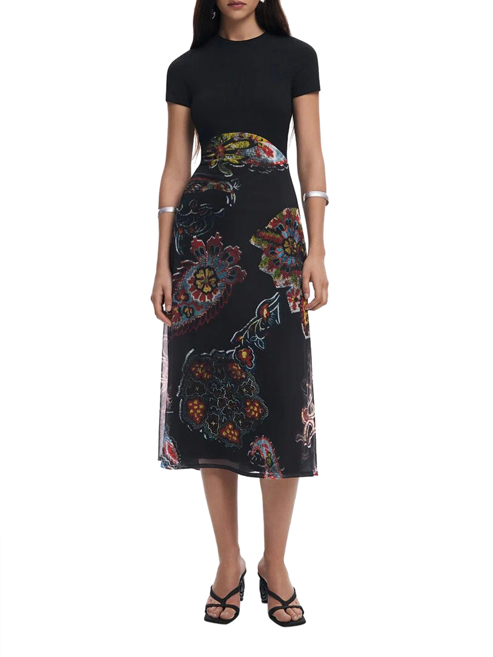 Desigual Abito Paisley mesh Multicolore