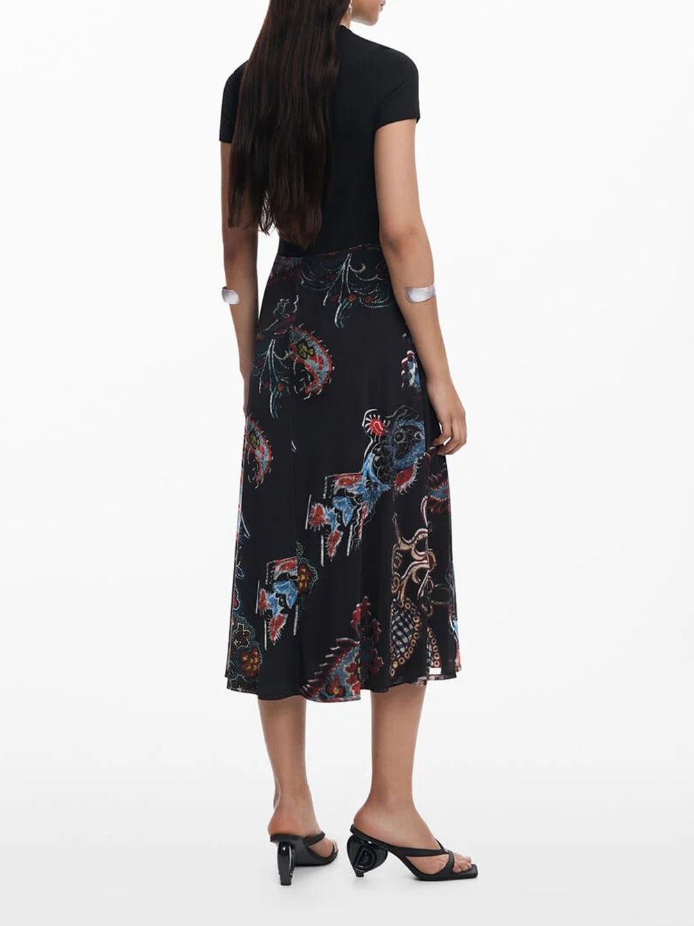 Desigual Abito Paisley mesh Multicolore