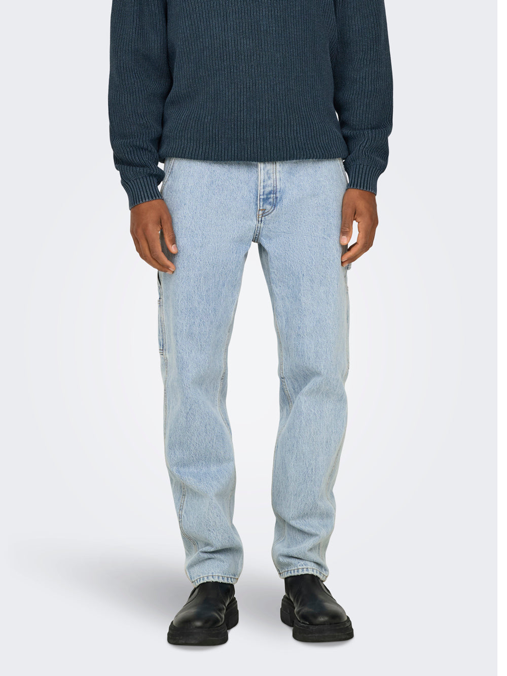 Only e Sons Jeans baggy worker chiaro Blu