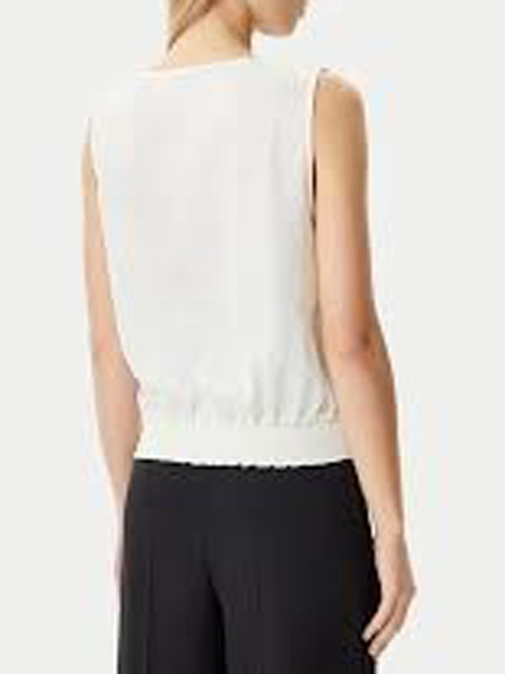 Rinascimento Top con scollo incrociato Bianco