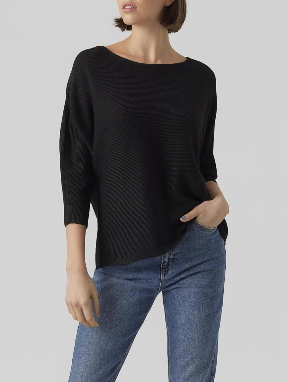 Vero Moda Blusa Nora manica 3/4 Nero