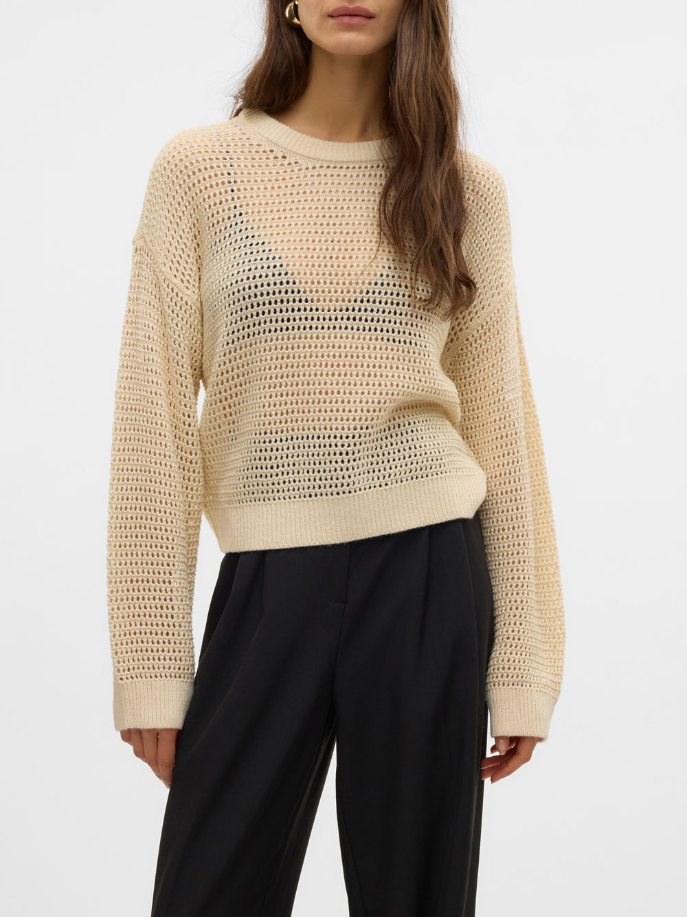 Vero Moda Pullover con trasparenze Bianco