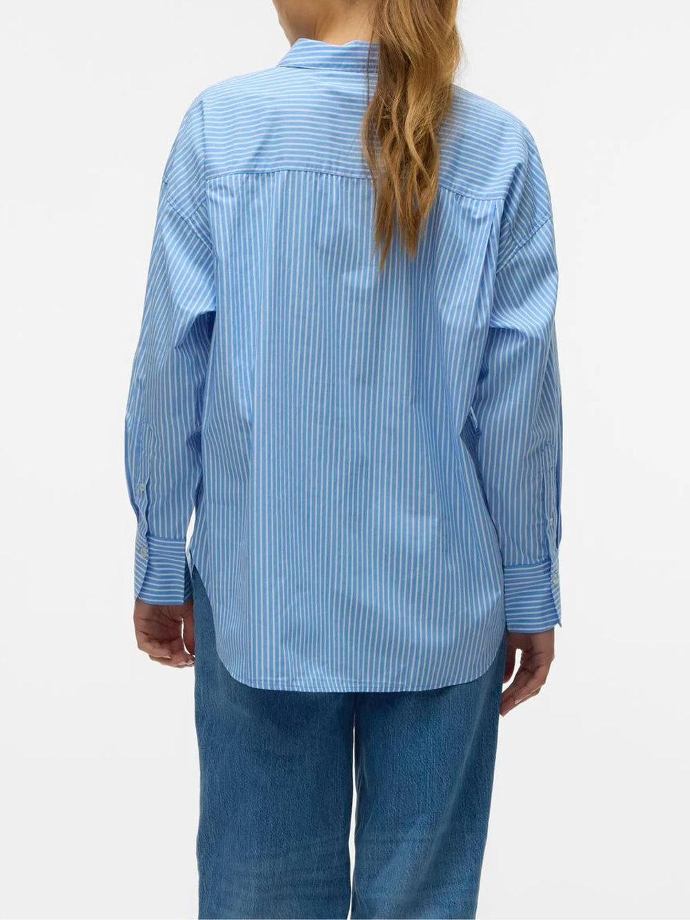 Vero Moda Camicia a righe loose Celeste