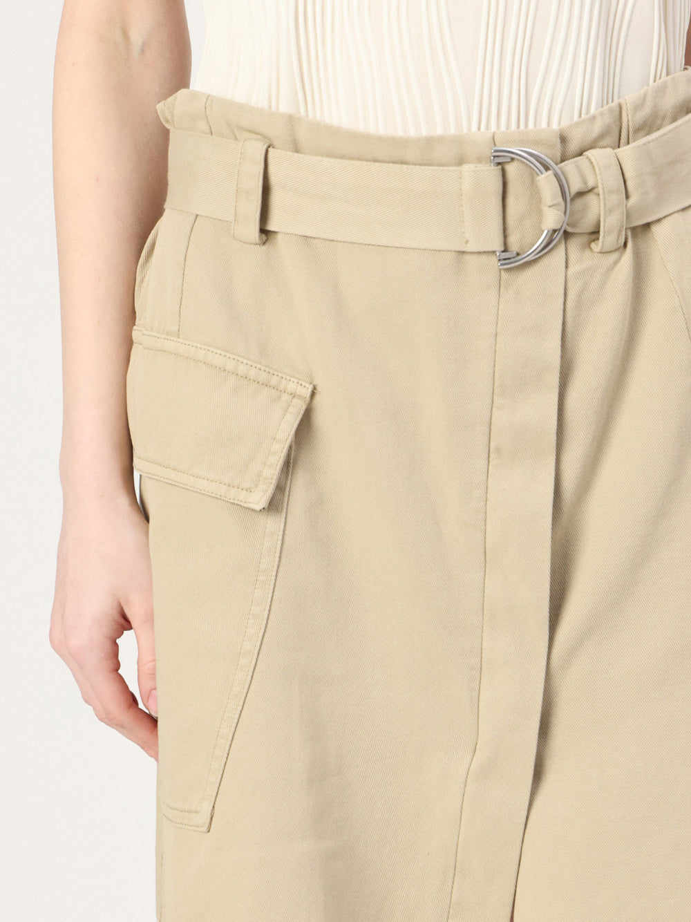 Vila Gonna tilo con cintura Beige