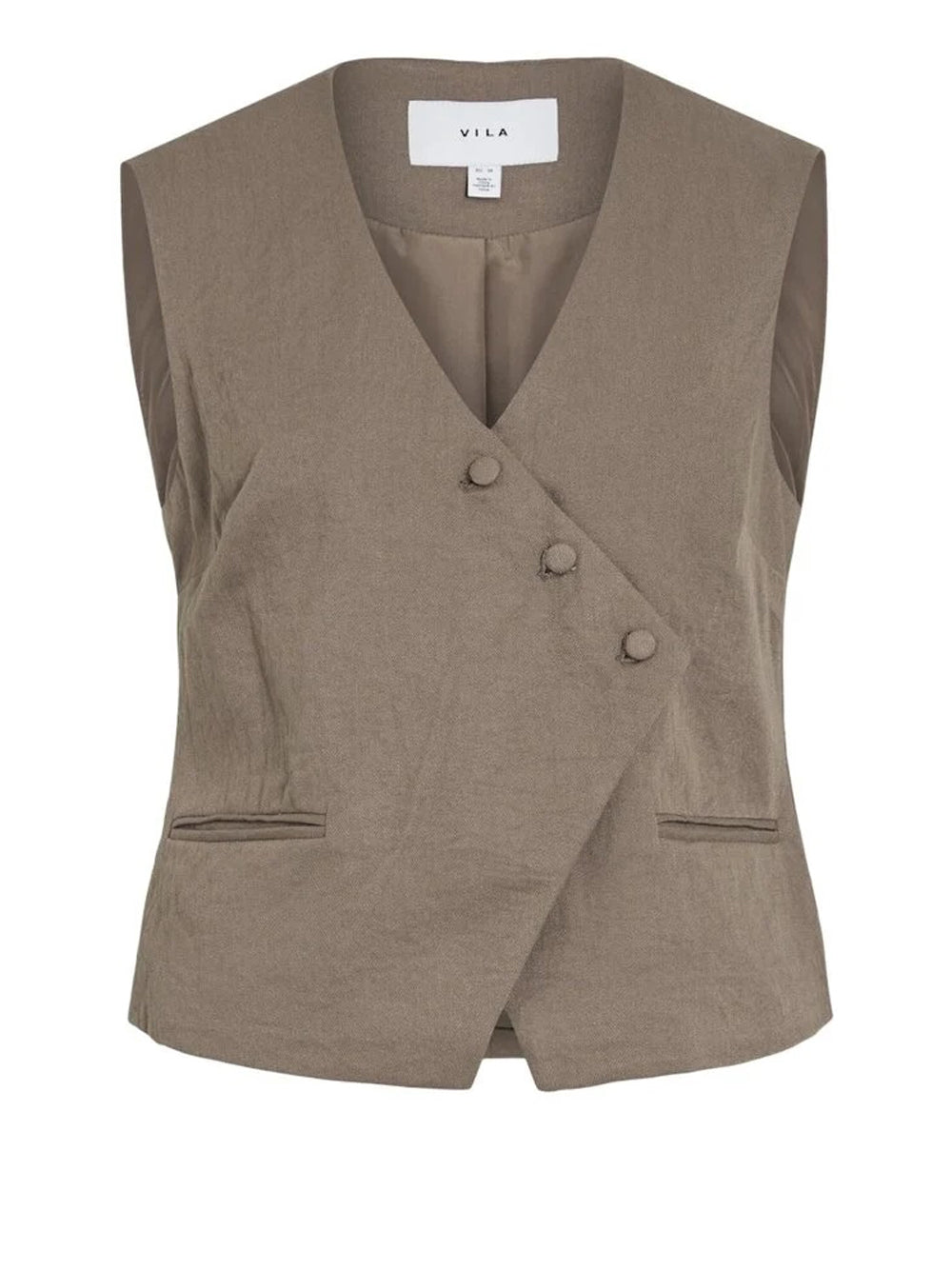 Vila Gilet lea Marrone
