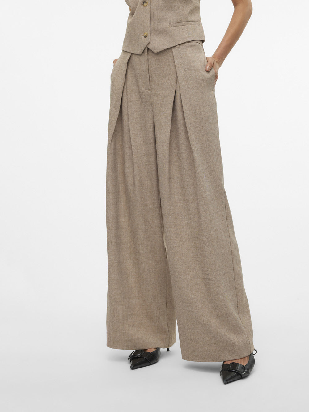 VERO MODA Pantalone Donna - Taupe modello 10310074 Marrone