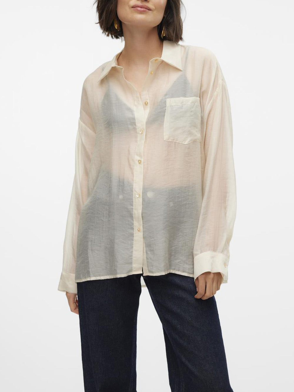 VERO MODA Camicia Donna - modello 10312284 Beige