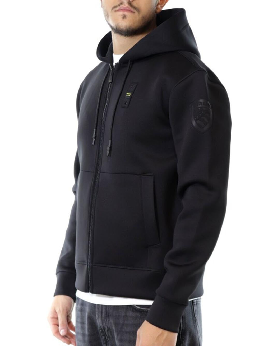 BLAUER Felpa con zip Uomo - modello 25WBLUF02093 Nero