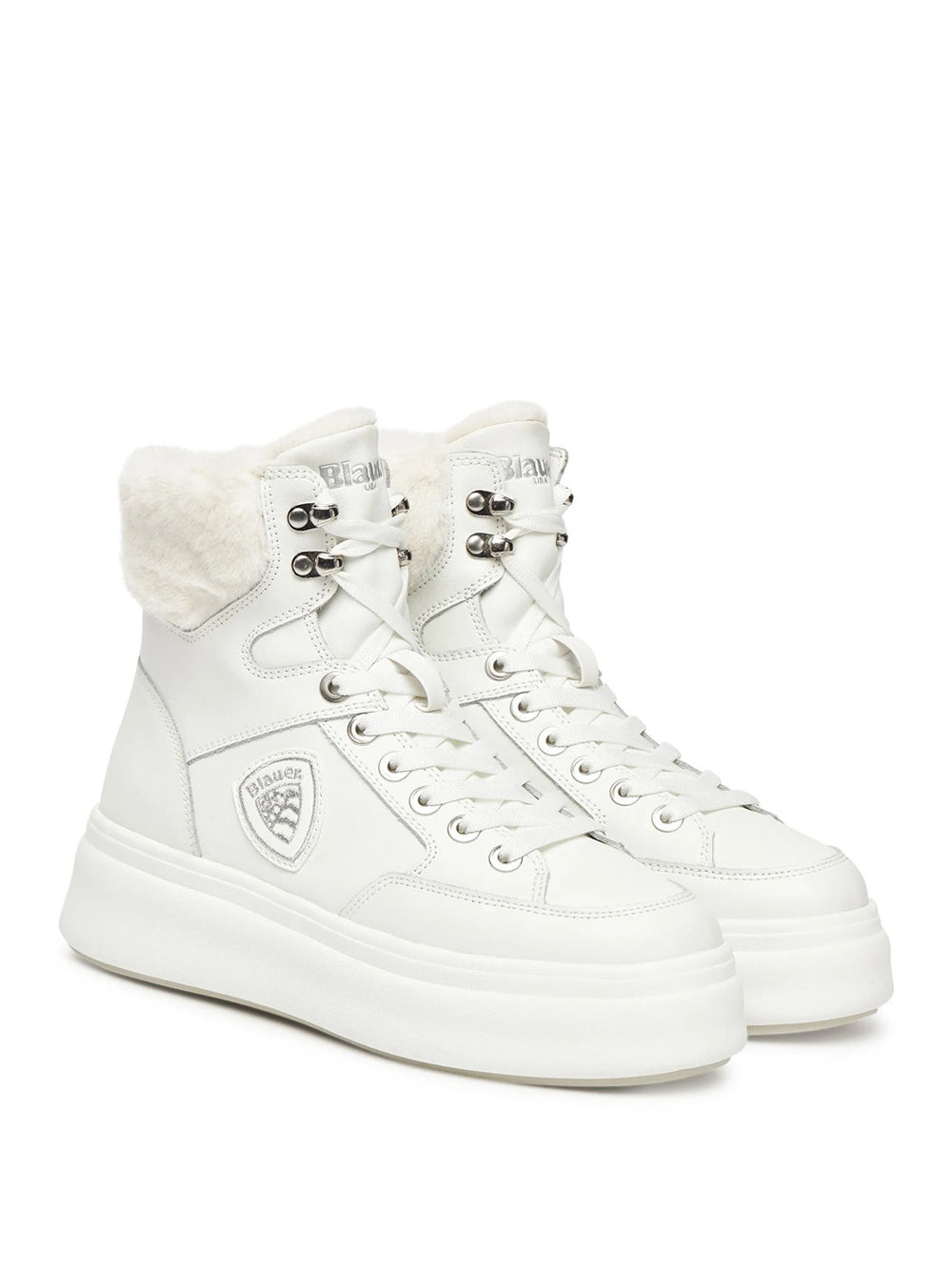BLAUER Stivaletti platform Donna - modello F5EMERY01/LEA Bianco