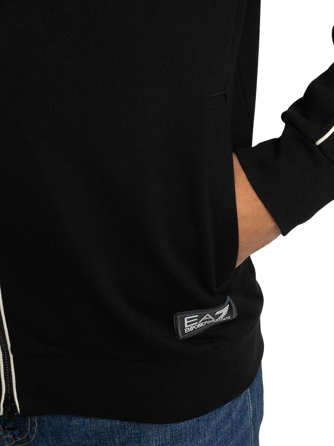 EA7 Felpa con zip Uomo - modello 7M000973AF10377 Nero