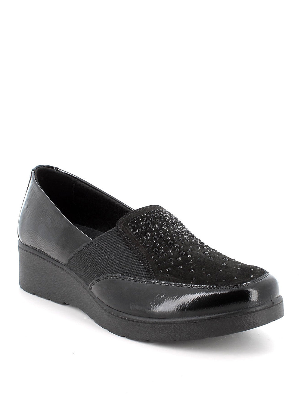 ENVAL SOFT Mocassini con zeppa Donna - modello 8761100 Nero