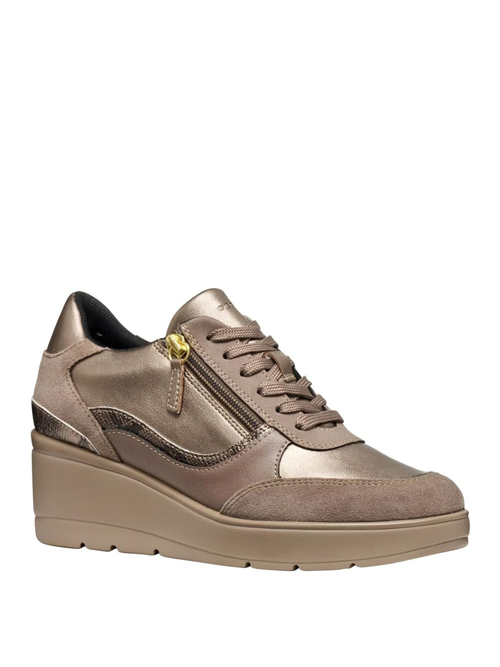 GEOX Sneakers con zeppa Donna - Taupe modello D46RAA 0AJ22 Marrone