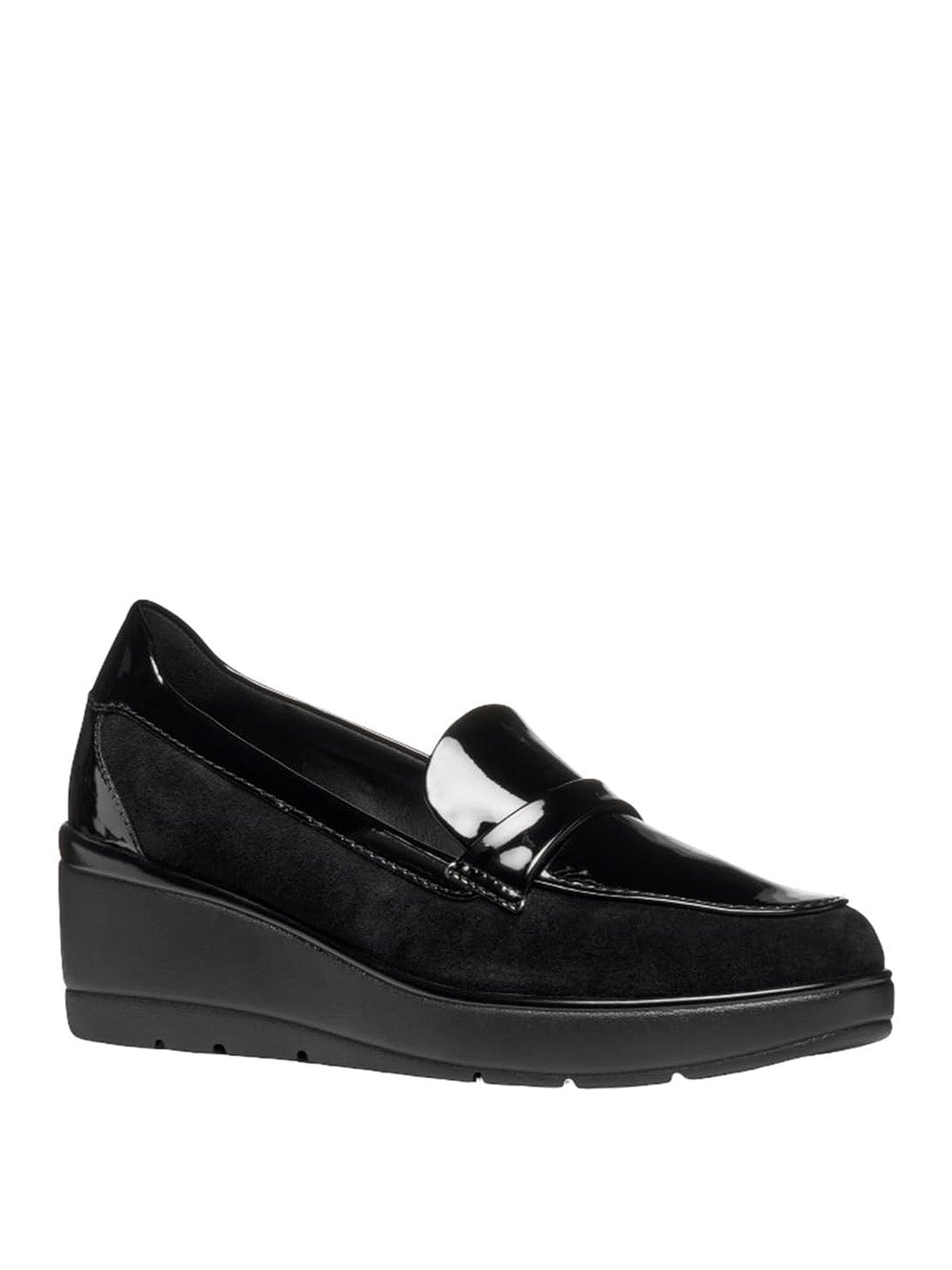 GEOX Mocassini con zeppa Donna - modello D46RAB 2202 Nero