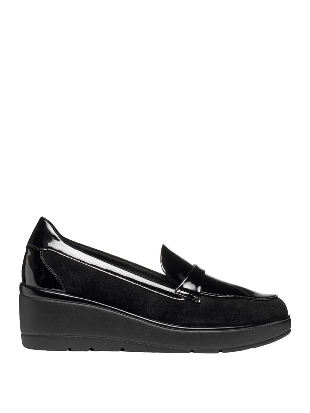 GEOX Mocassini con zeppa Donna - modello D46RAB 2202 Nero