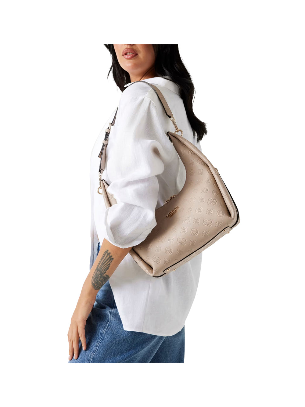 GUESS Borsa a Spalla Donna - Taupe modello HWPD9665020 Marrone