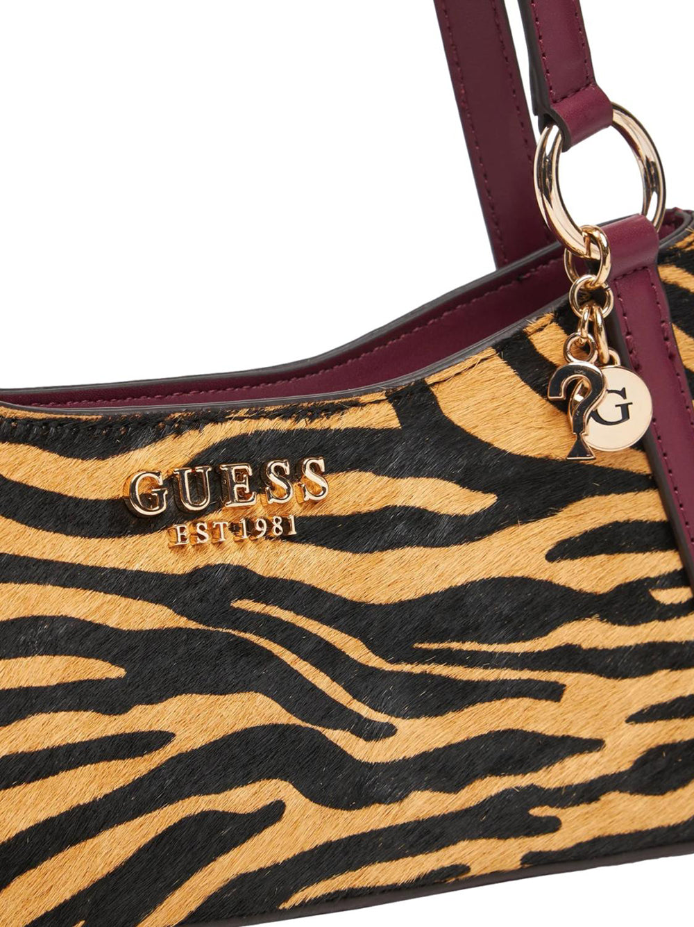 GUESS Borsa a Spalla Donna - Tigre modello HWZG7529180 Multicolore