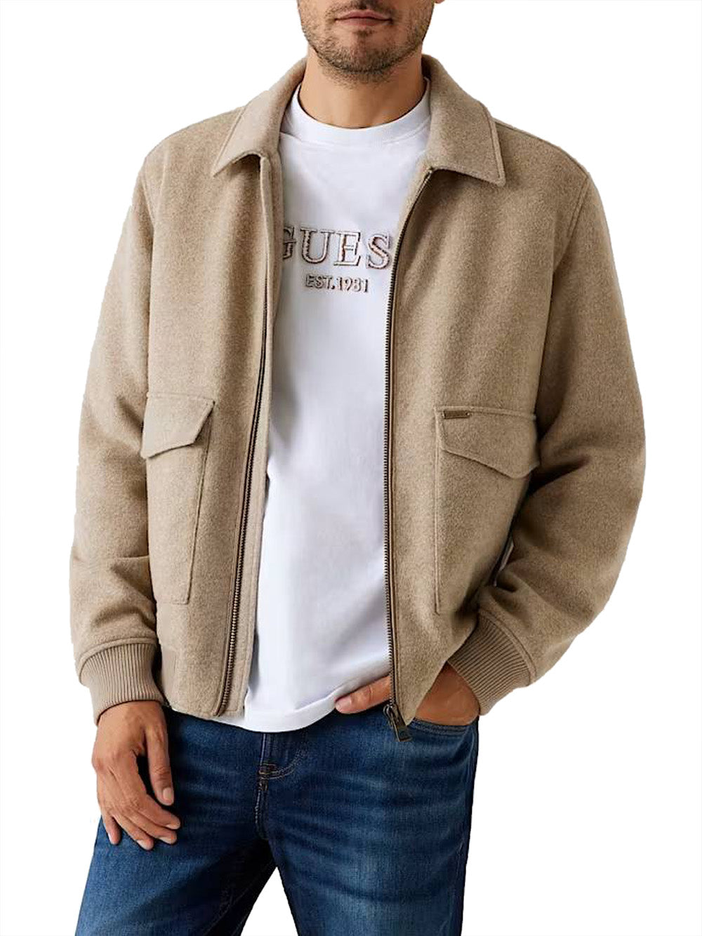 GUESS Giubbino Uomo - modello M5BL2KW0682 Marrone