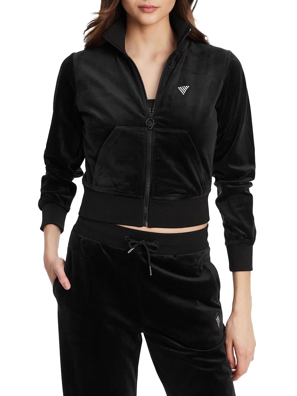 GUESS Felpa con zip Donna - modello V3BQ22K0232 Nero