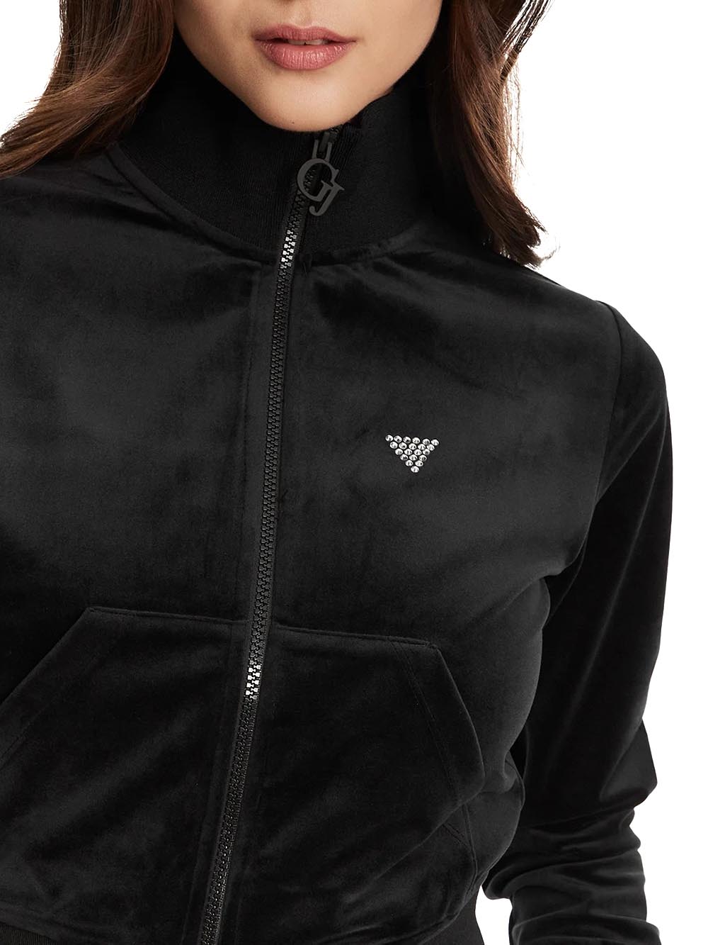 GUESS Felpa con zip Donna - modello V3BQ22K0232 Nero