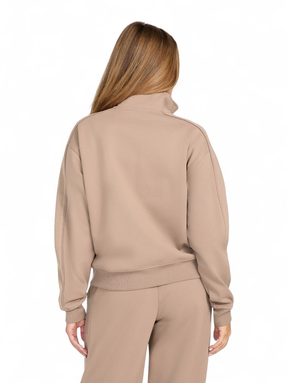 GUESS Felpa con zip Donna - Taupe modello V5BQ15KCX22 Marrone