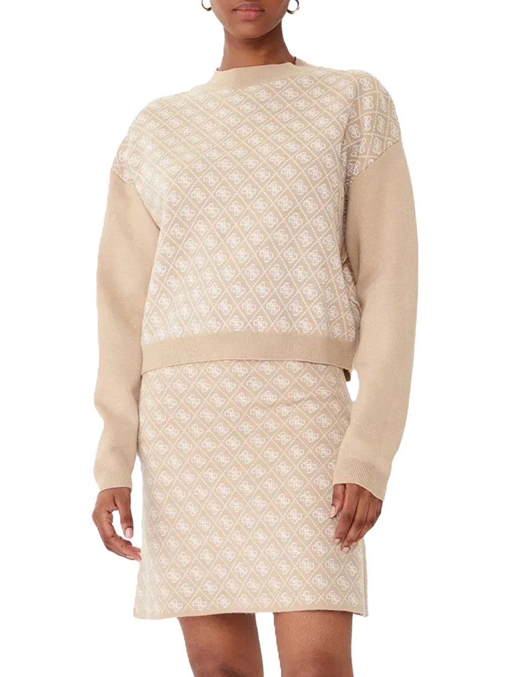 GUESS Maglione logato Donna - Taupe modello W5BR23Z3JD2 Marrone