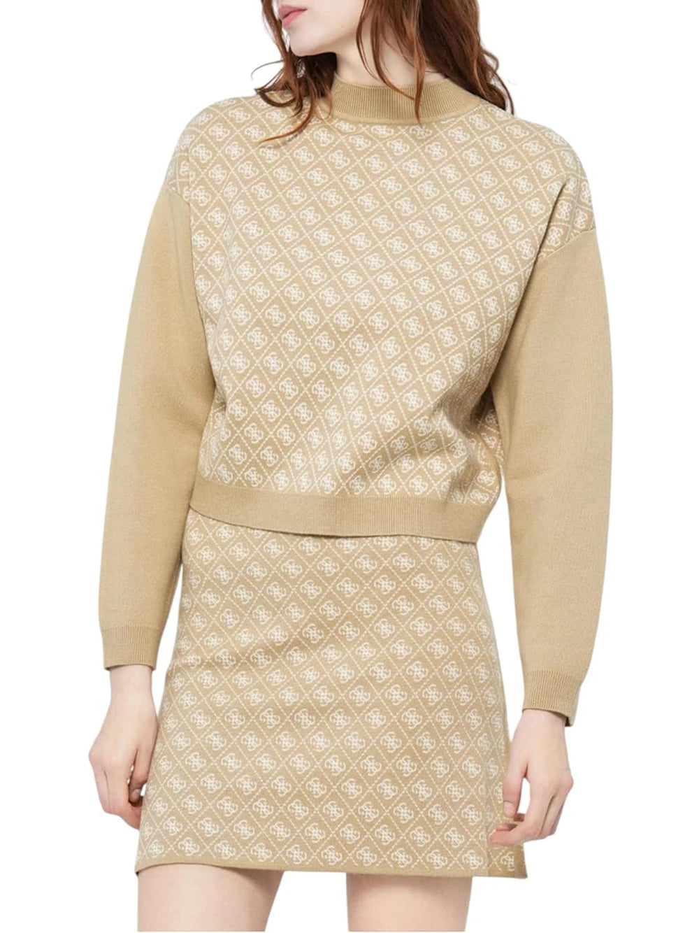 GUESS Maglione logato Donna - Taupe modello W5BR23Z3JD2 Marrone