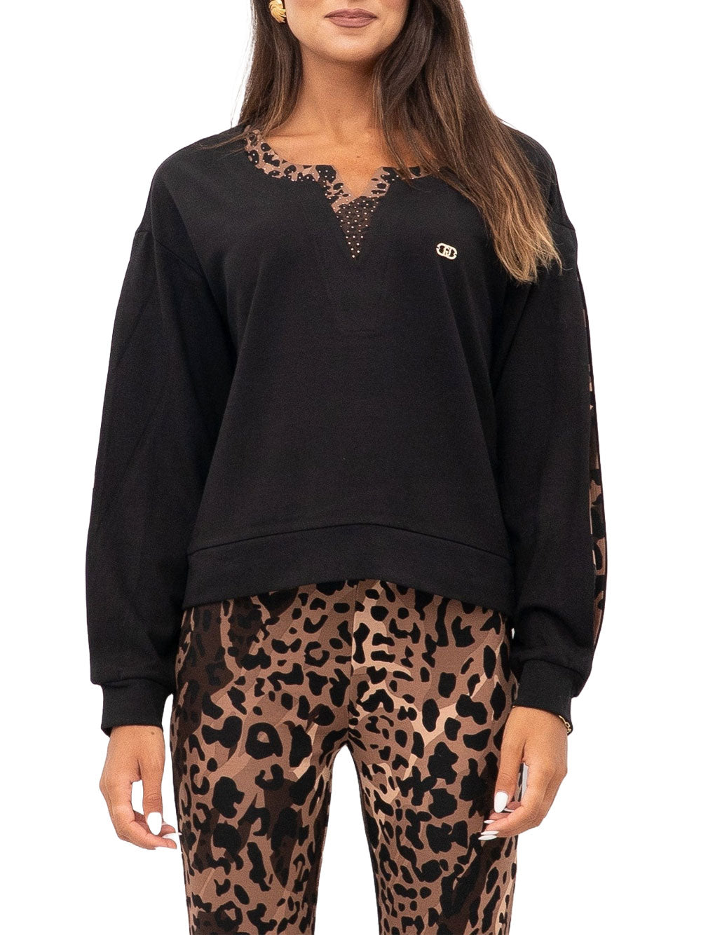 LIU.JO Felpa Donna - modello TF5123JS182 Nero