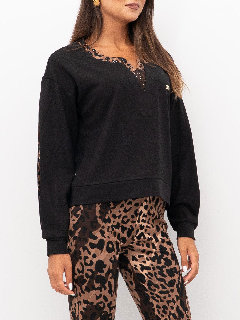 LIU.JO Felpa Donna - modello TF5123JS182 Nero