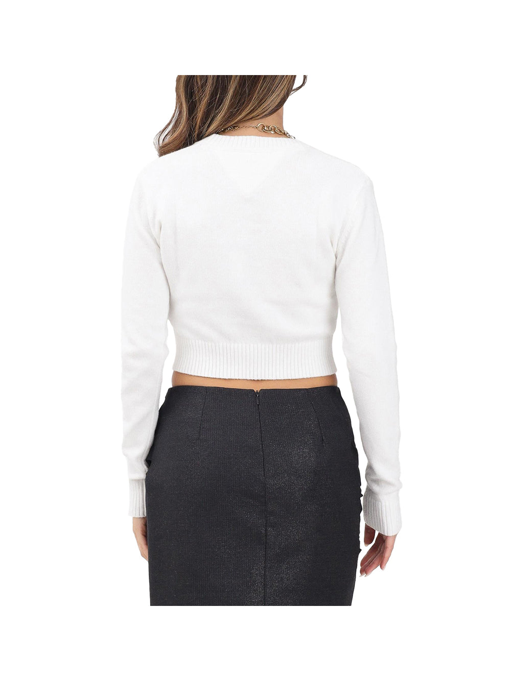 TOMMY HILFIGER Felpa Donna - modello DW0DW21690 Bianco