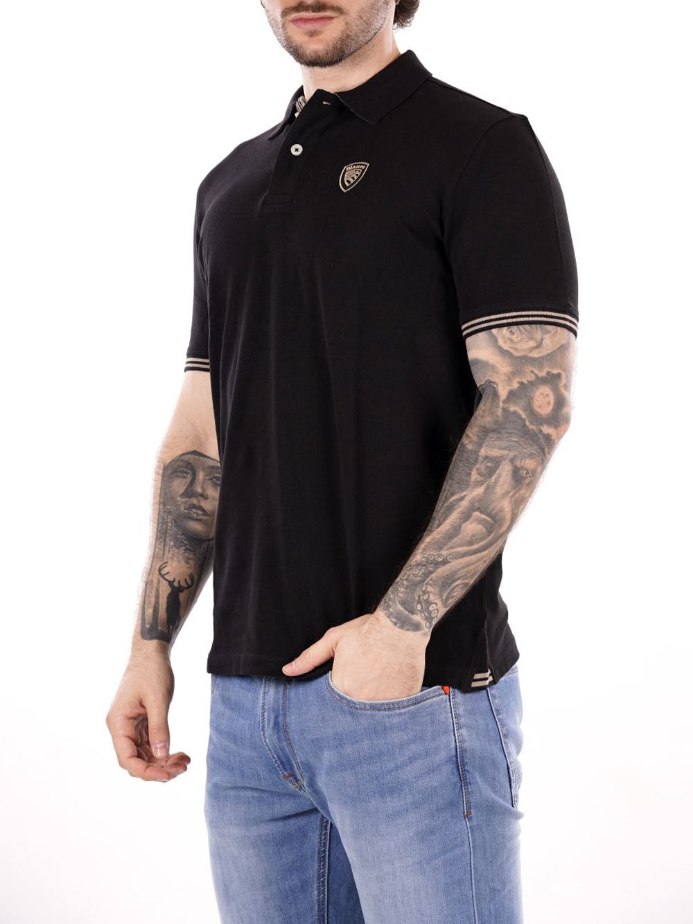 BLAUER Polo Uomo - modello 25SBLUT02306 Nero