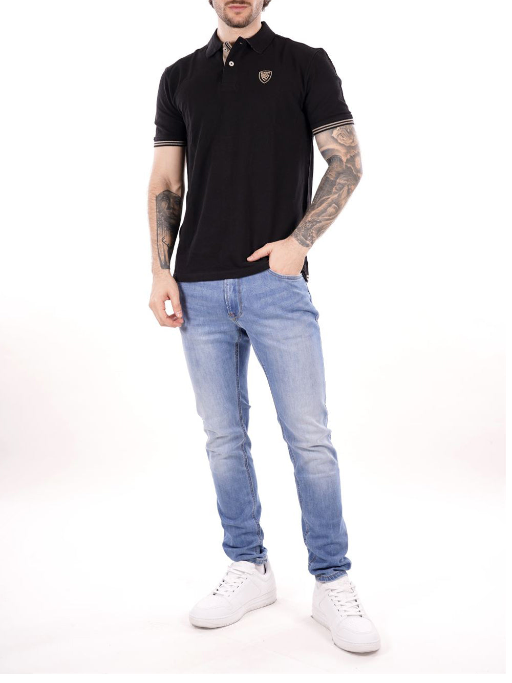 BLAUER Polo Uomo - modello 25SBLUT02306 Nero