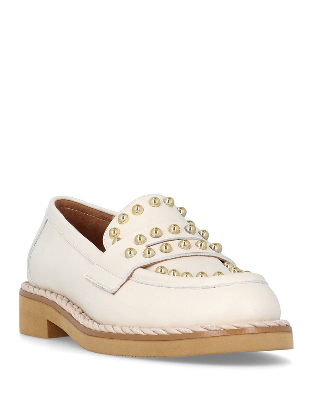 BRUNO PREMI Mocassini con borchie Donna - modello 1402 Bianco