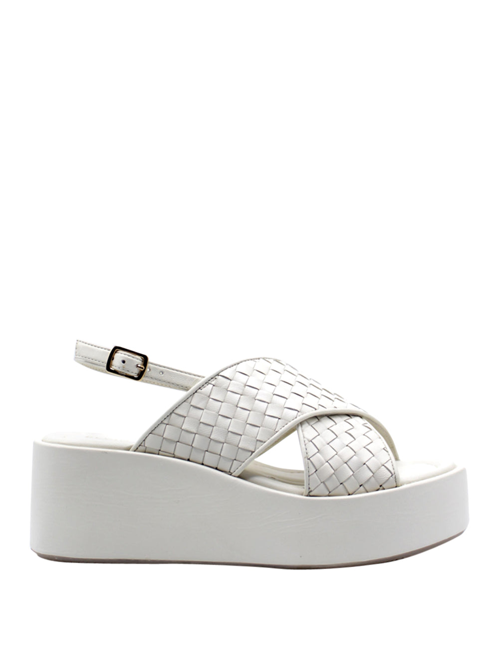 ELVIO ZANON Sandali con zeppa Donna - modello EB0902 Bianco