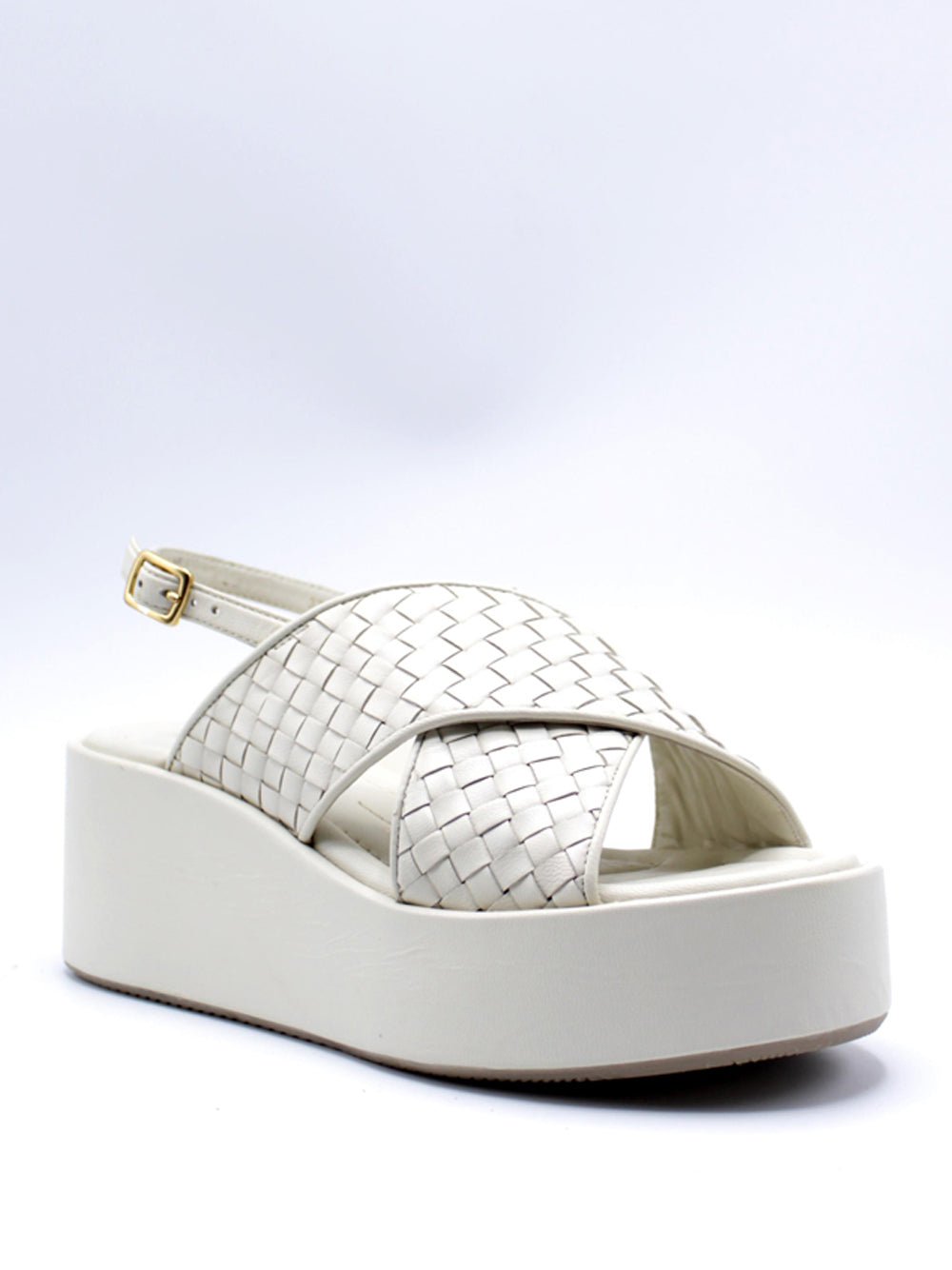 ELVIO ZANON Sandali con zeppa Donna - modello EB0902 Bianco
