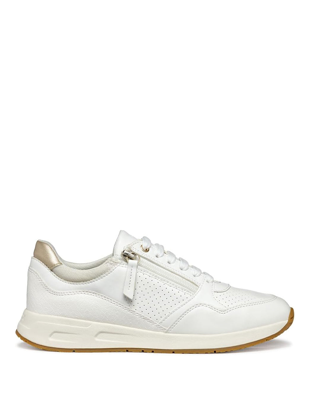 GEOX Sneakers con zip Donna - modello D36NQB0BCAR Bianco