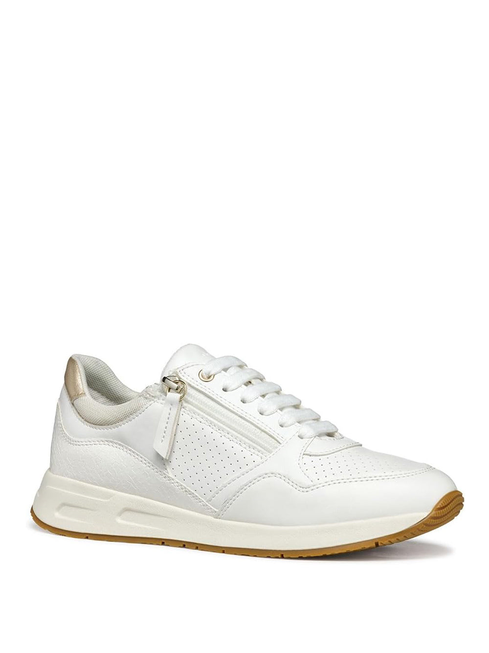 GEOX Sneakers con zip Donna - modello D36NQB0BCAR Bianco