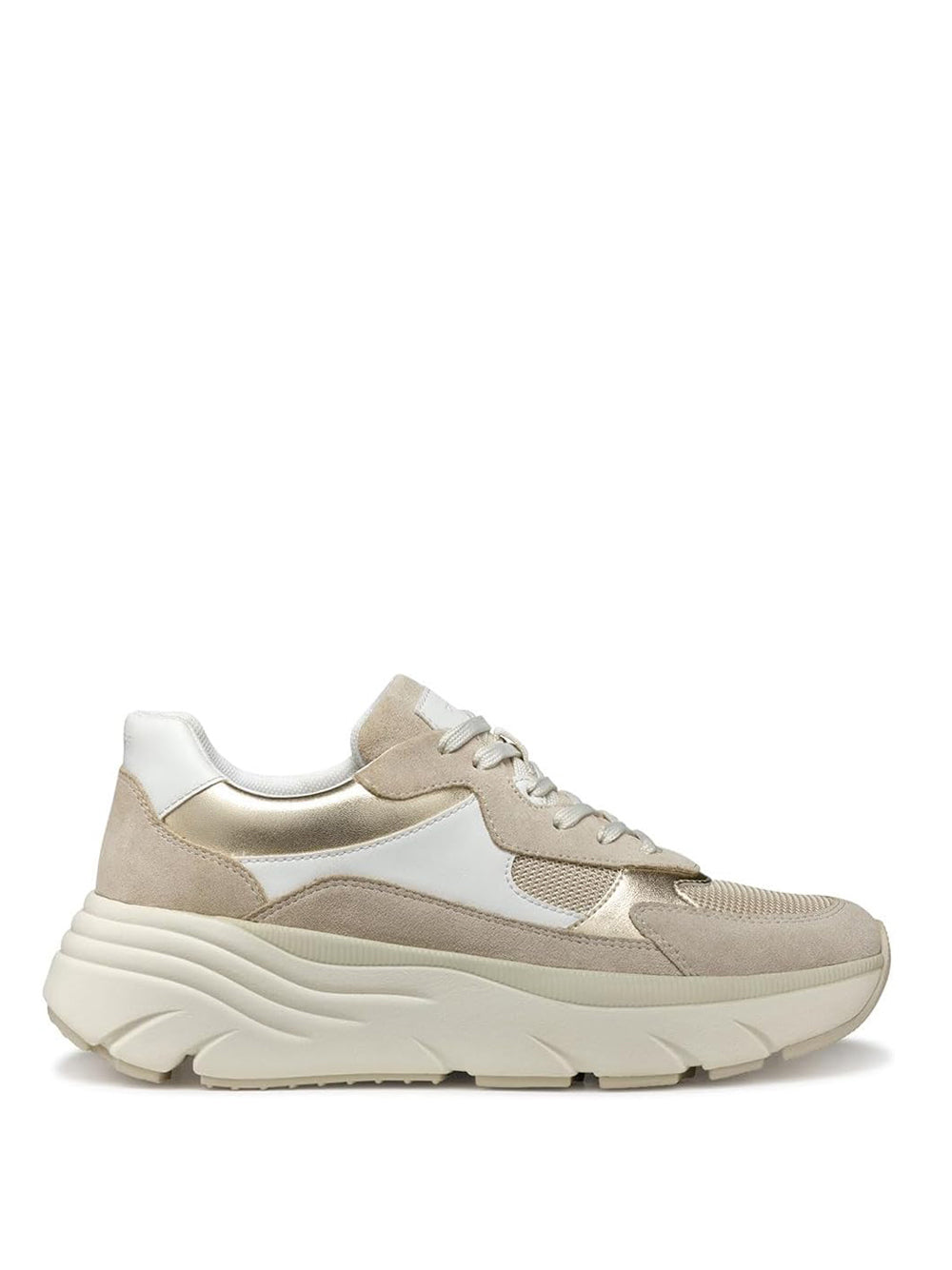 GEOX Sneakers con zeppa Donna - modello D45UFB5422 Bianco