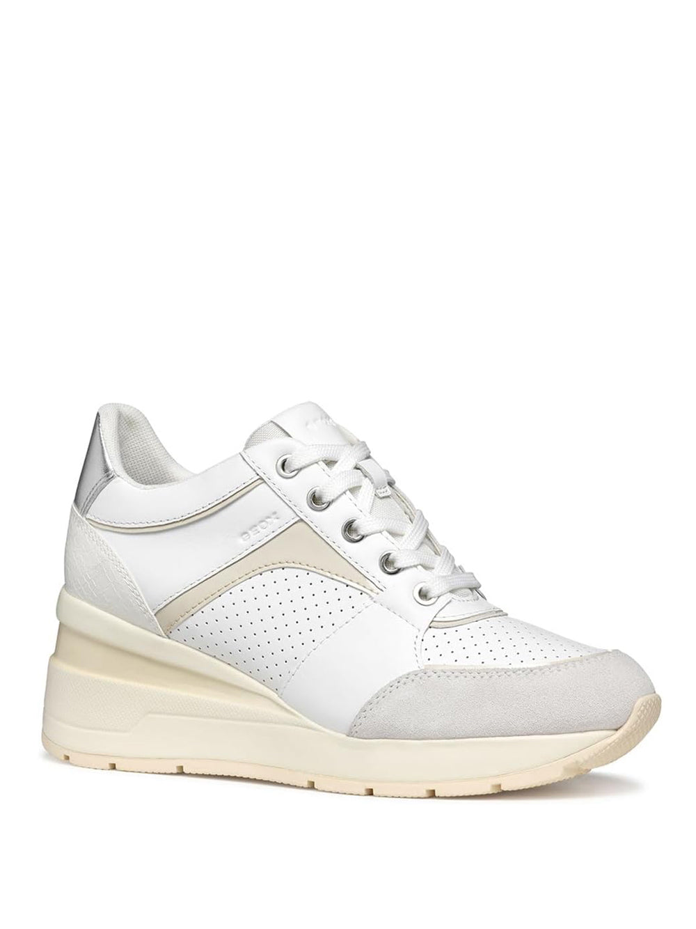 GEOX Sneakers con zeppa Donna - modello D558LA8522 Bianco