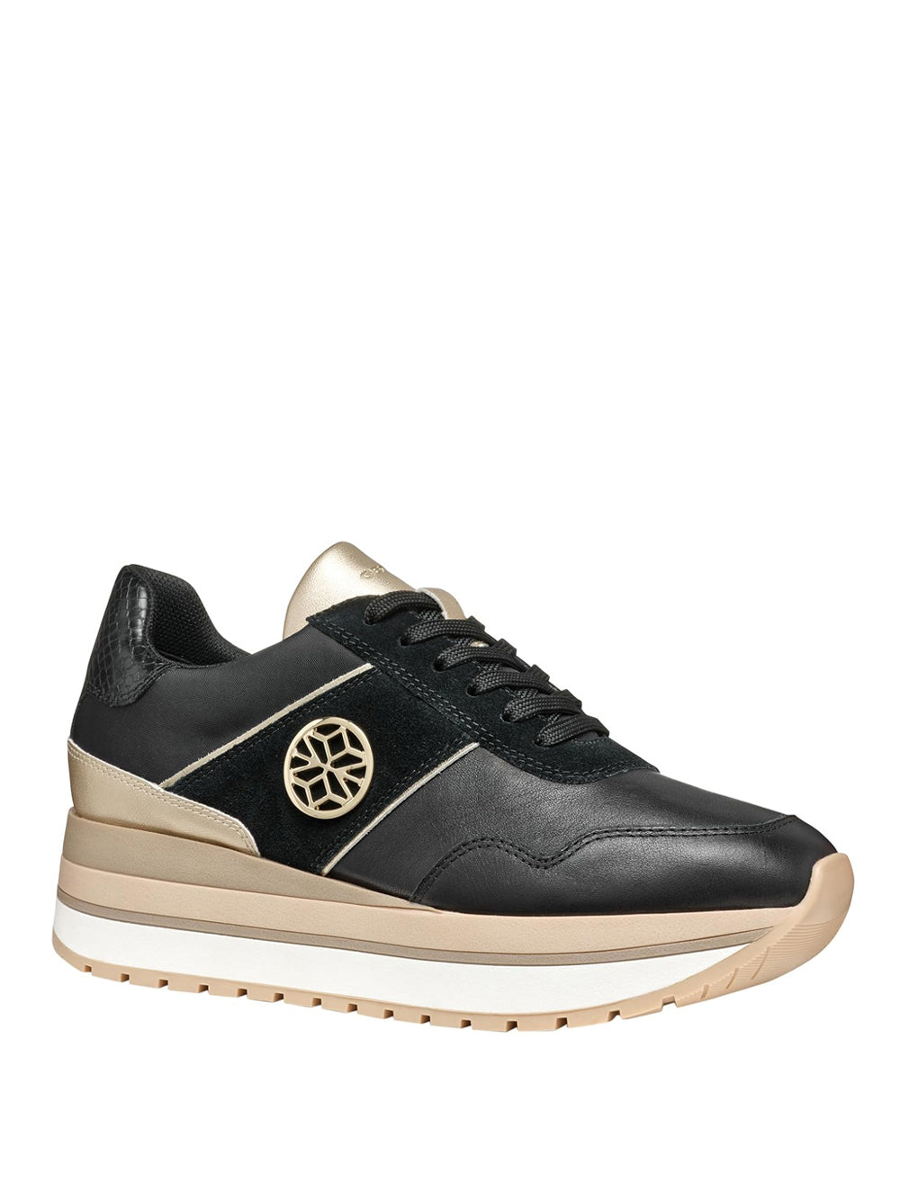 GEOX Sneakers platform Donna - modello D55MZA8522 Nero