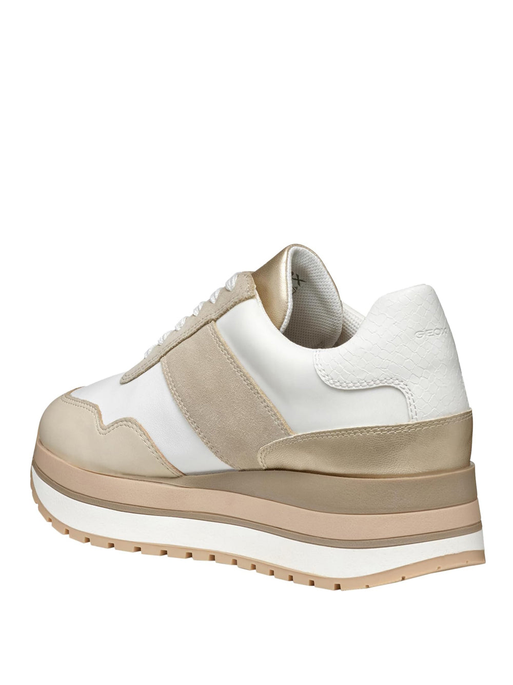 GEOX Sneakers platform Donna - modello D55MZA8522 Bianco