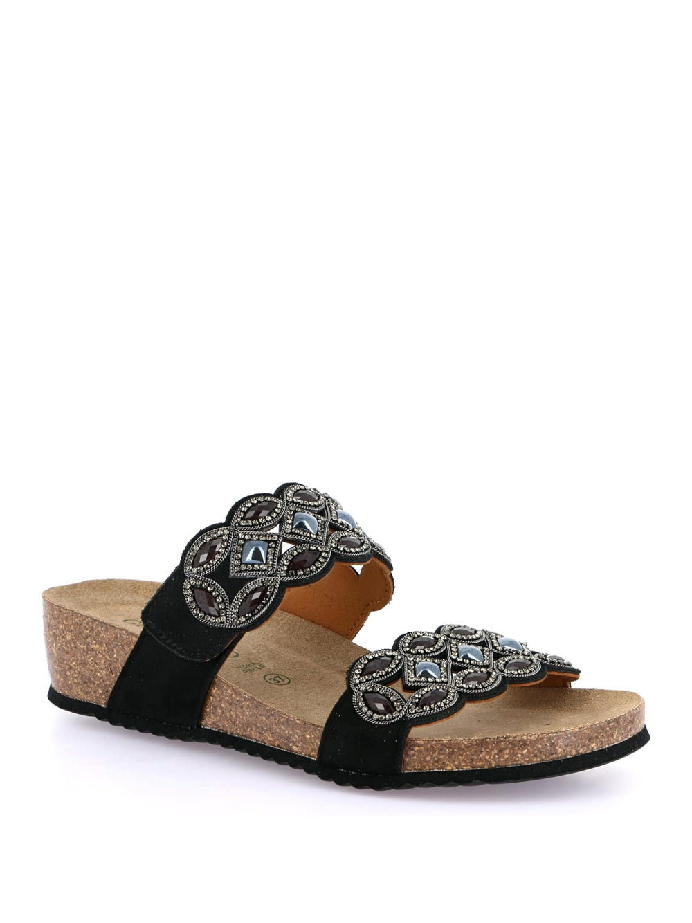 GRUNLAND Sandali con zeppa Donna - modello CB0828 Nero