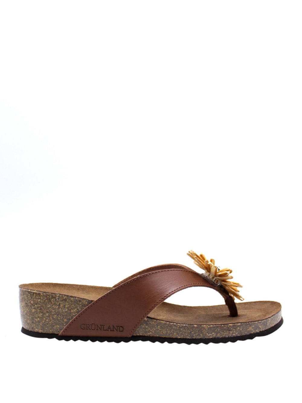 GRUNLAND Sandali infradito Donna - Cuoio modello CC0067 Marrone